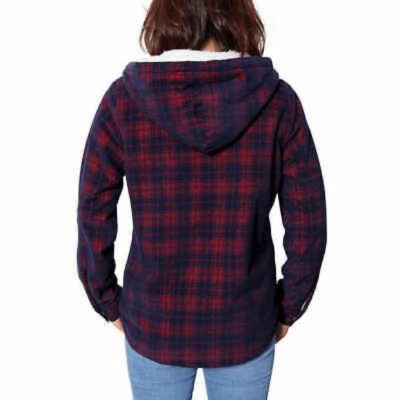 Soho Threads Ladies' Corduroy Hooded Shirt Jacket - Picture 3 of 6